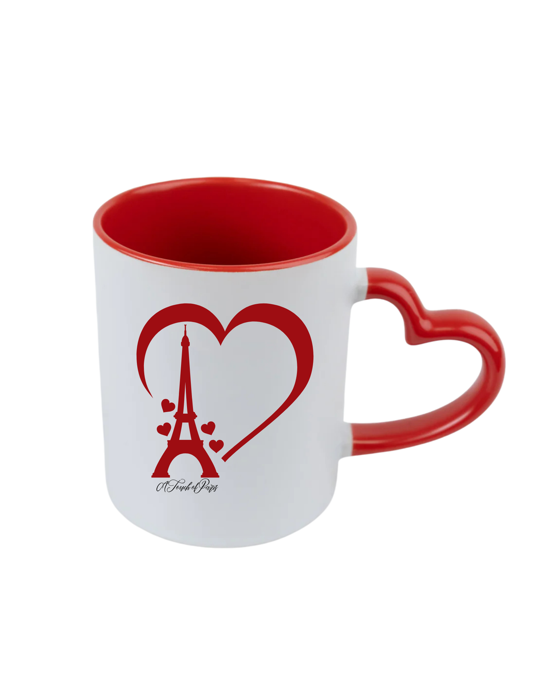 From Paris With Love Red Heart Coffee Mug